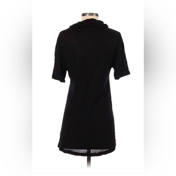James Perse Short Sleeve Cowl Neck lightweight, black Shirt Size 1 - Picture 3 of 6